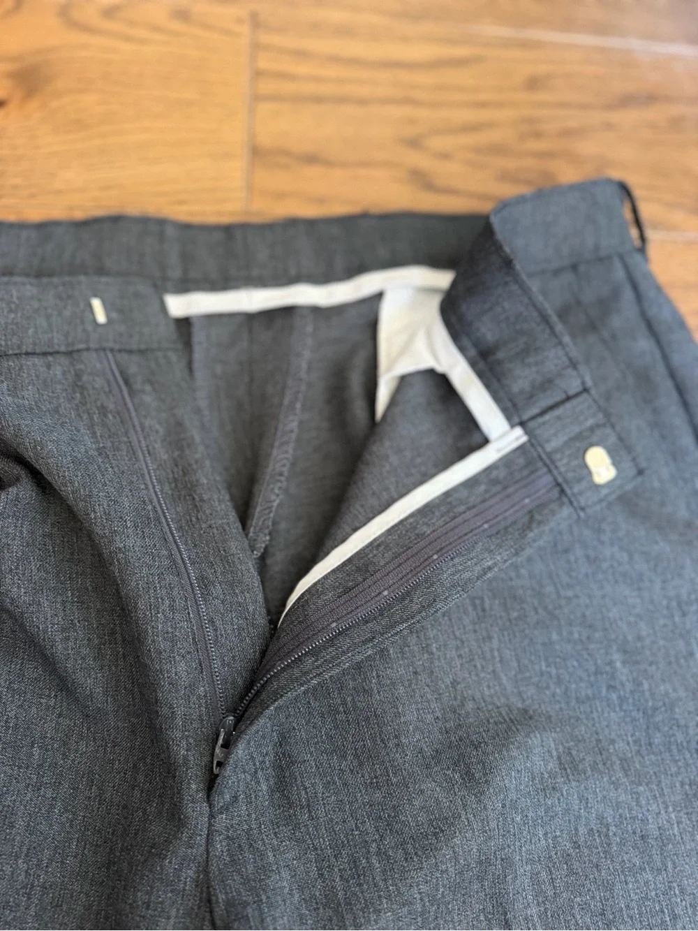 Vintage Levi Action Slacks Men's Gray Dress Pants - Classic Tailored Fit 36